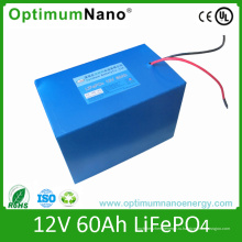 Хранение солнечной энергии lifepo4 батарея 12V батарея 60ah